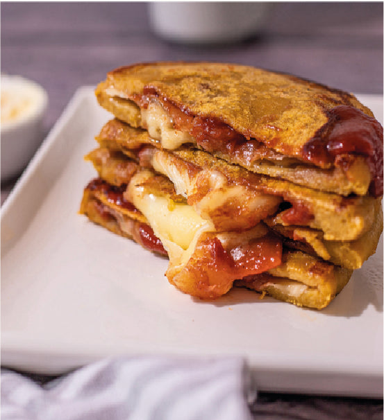 PLANTAIN AREPAS STUFFED WITH CHEESE AND GUAVA